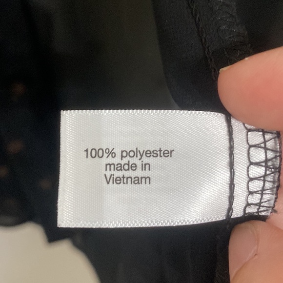 Lane Bryant Womens Sheer Palm Trees Blouse 14/16 Black Long Sleeve Drapey Ladies - Picture 11 of 15